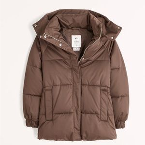 Abercrombie ultra mid puffer brown Xs